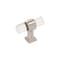 Hickory Hardware Crystal Palace Collection T-Knob 1-3/4 Inch x 11/16 Inch Crysacrylic with Polished Nickel Finish H079520-CA14 - alternate 1
